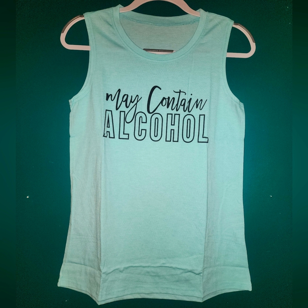 Womens May Contain Alcohol Muscle Shirt